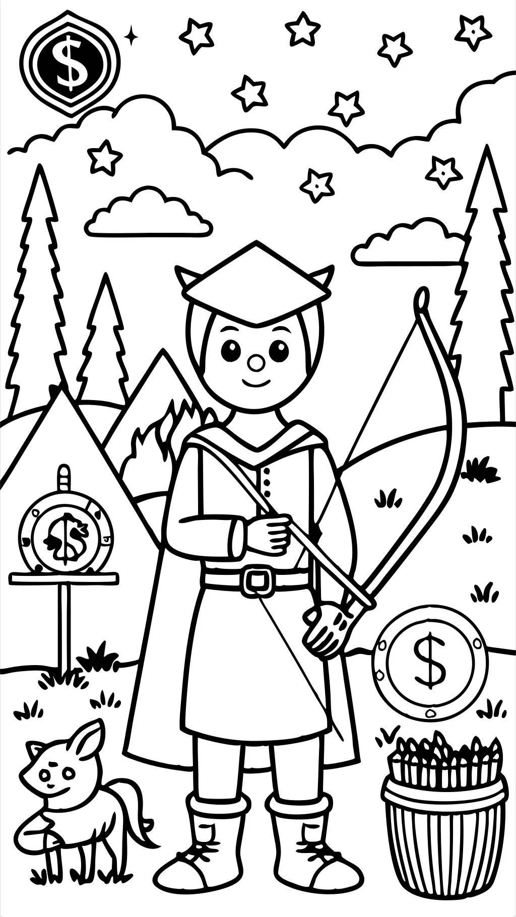 Robinhood Pages para colorear